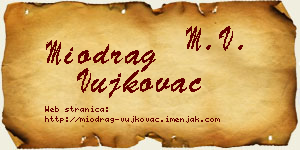 Miodrag Vujkovac vizit kartica